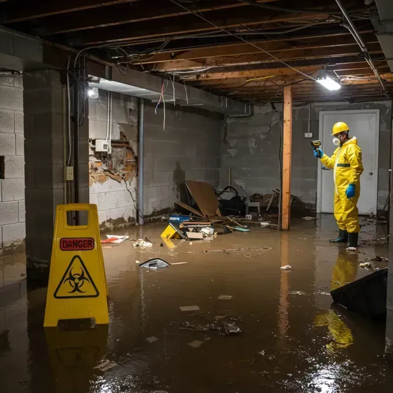 Flooded Basement Electrical Hazard in Friendship, NY Property